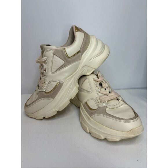 ZARA Women’s Off-White Chunky Running Sneakers. Size EU 40 (9) - Picture 1 of 10